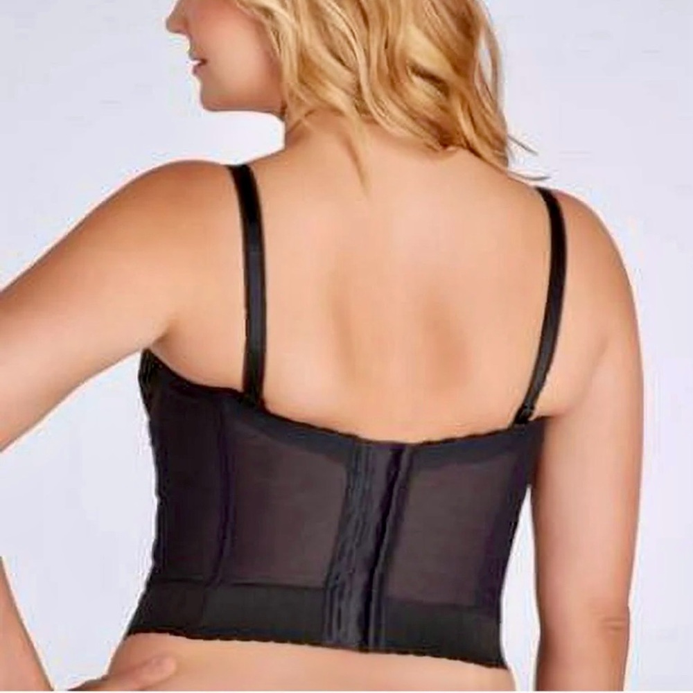 NWT Goddess Black Lace Strapless Bustier Bra #GD0689 with Optional Straps Sz 44C - Picture 3 of 12